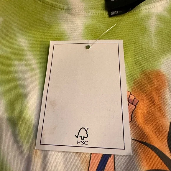 Tie-Dye Graphic Tee - Green and Orange - Picture 7 of 12